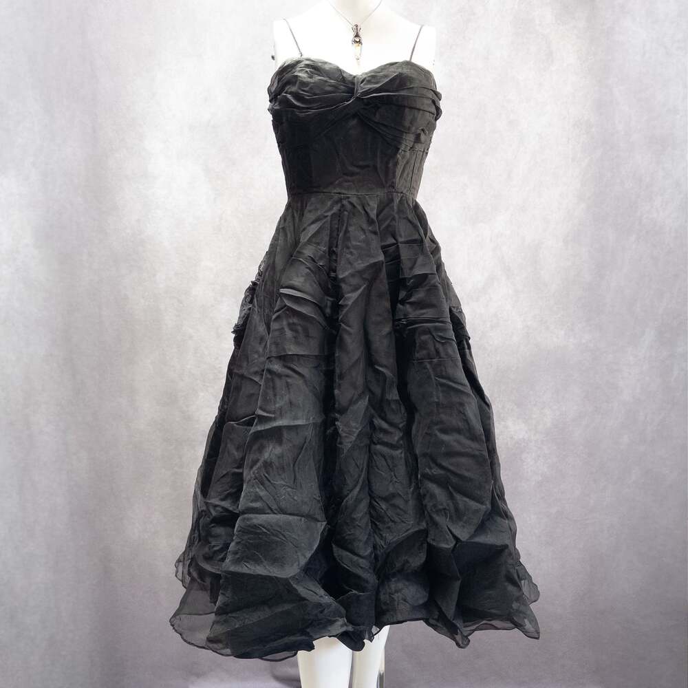 Vintage 1950s Gothic Princess Dress by Lilli Diamond, 24”‎ waist.